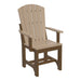 Weatherwood and Chestnut Brown LuxCraft Adirondack Arm Chair