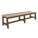 Weatherwood and Chestnut Brown LuxCraft Cafe Dining Bench 72