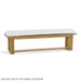 Westminster Teak 6ft Horizon Teak Backless Bench is displayed with a light-colored cushion on top