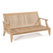 Westminster Teak 6pc Laguna Lounge Seating Set shows a teak outdoor bench with a slatted seat and backrest on a plain light background