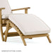 Westminster Teak Adirondack Footrest paired with an Adirondack chair and optional cushion for extra comfort while lounging