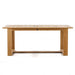 Westminster Teak Horizon 9pcs Teak Dining Set table shown alone on a plain background, featuring a rectangular teak top with a central umbrella hole and thick supportive legs