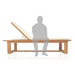 Westminster Teak Horizon High-Chaise Lounge Bench is shown from the side with the backrest upright