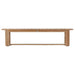 Westminster Teak Horizon Teak Dining Picnic Set long bench shown from the front, highlighting its clean lines and durable teak construction