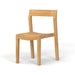 Westminster Teak Horizon Teak Side Chair is shown as a simple wooden chair with a smooth slatted seat, straight legs, and a slightly angled backrest on a plain background