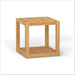 Westminster Teak Horizon Teak Side Table with slatted top and bottom shelves is displayed