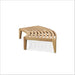 Westminster Teak Kafelonia Backless Sofa Sectional without cushions features a curved slatted teak seat with sturdy legs