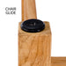 Westminster Teak Kafelonia Club Chair leg detail with a black floor glide for added protection and stability