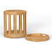 Westminster Teak Kafelonia Side Table with removable tray top and open slatted teak base