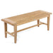 Westminster Teak Laguna Teak Backless Bench is displayed at an angle on a white background