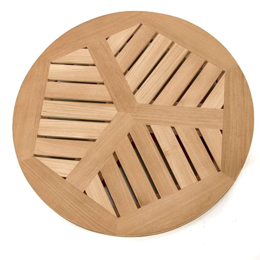 Westminster Teak Laguna Teak Side Table is shown with dimensions, indicating it is about 22 inches tall and 22 inches wide