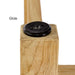 Westminster Teak Maya Right Side Sectional close-up of the teak leg base with a black glide foot for stability