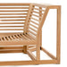 Westminster Teak Maya Right Side Sectional side view highlighting the slatted teak backrest and sturdy frame design