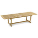 Westminster Teak Veranda 11pc Teak Dining Set large rectangular teak dining table with fully extended butterfly leaves for maximum seating space