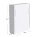 White Inovabed Wall Bed closed in a cabinet, measuring 85 inches high, 66 inches wide, and 22 inches deep