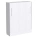 White Inovabed Wall Bed shown closed in a white cabinet with two long silver handles