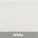 White Tenshon Equilateral Triangle Shade Sail fabric color sample featuring a clean white woven shade material