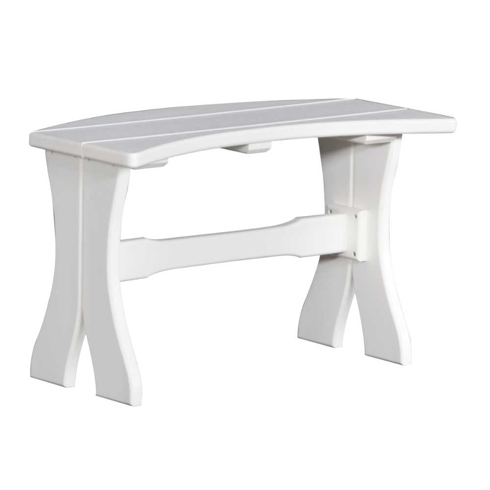 White LuxCraft 28 Table Bench