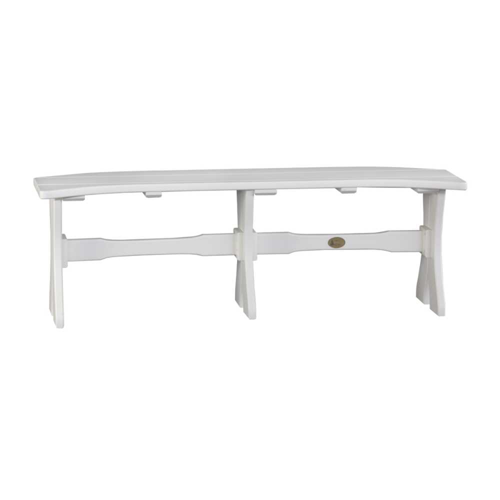 White LuxCraft 52 Table Bench