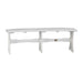 White LuxCraft 52 Table Bench