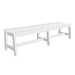 White LuxCraft Cafe Dining Bench 72