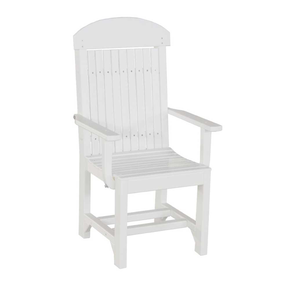 White LuxCraft Classic Arm Chair