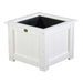 White LuxCraft Poly Lumber Square Planter in 24in and 15in