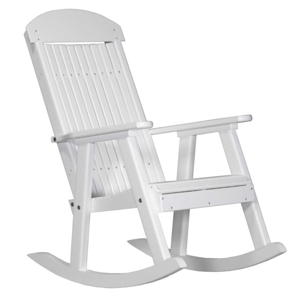 White LuxCraft Porch Rocker