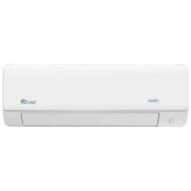 White indoor wall unit of the Senville 33000 BTU Mini Split Air Conditioner - Heat Pump - SENA33HF with a simple and modern design