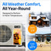 Year-round heating and cooling in harsh temperatures is highlighted for ACiQ 9000 BTU Essentials 21 SEER2 Single Zone Wall Mount Mini Split Heat Pump System