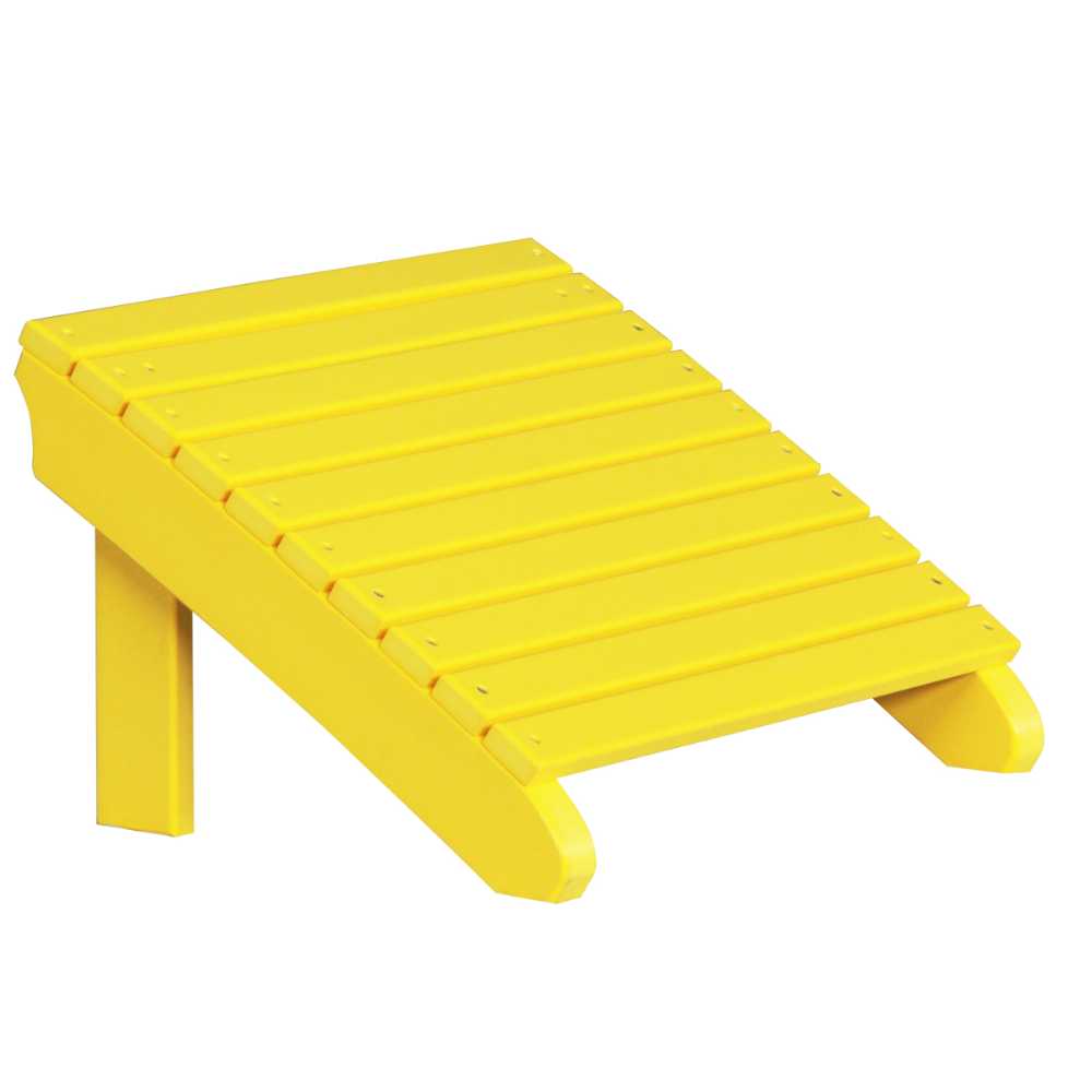 Yellow LuxCraft Deluxe Adirondack Footrest