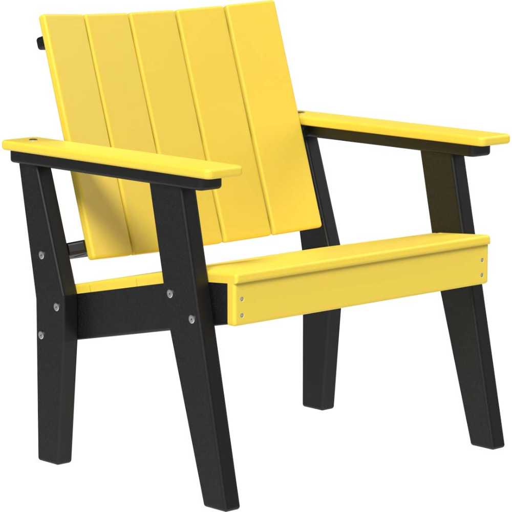 Yellow and Black LuxCraft Urban Chat Chair