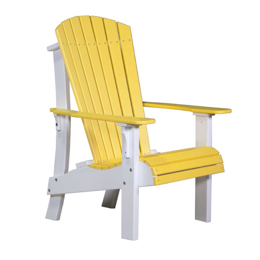 Yellow and White LuxCraft Royal Adirondack Chair