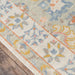 Zoomed-in view of the corner border of Momeni Anatolia Indoor Rug - ANA-8 Light Blue