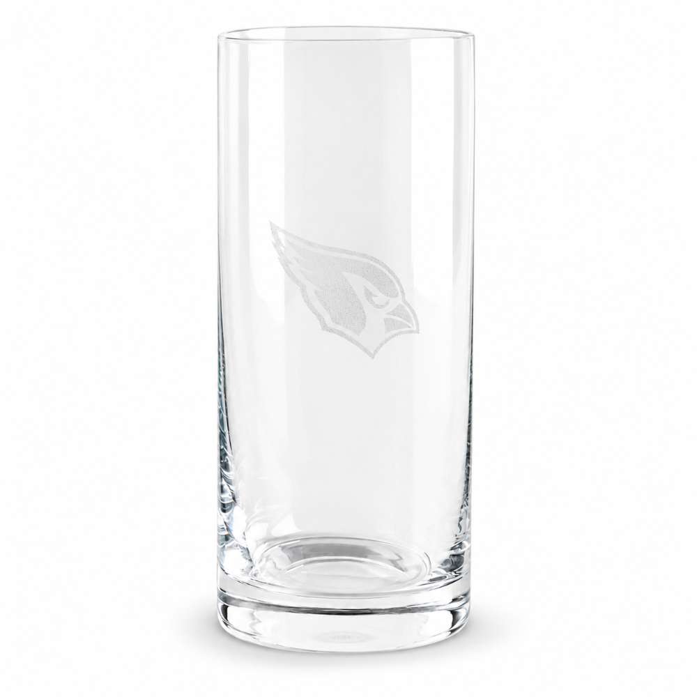 Arizona Cardinals Crate & Barrel Aspen Highball Glass Set with NFL team logo on classic 18 oz glass