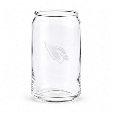 Arizona Cardinals Crate & Barrel Beer Can 16oz Glass, Set of 4 with NFL team logo