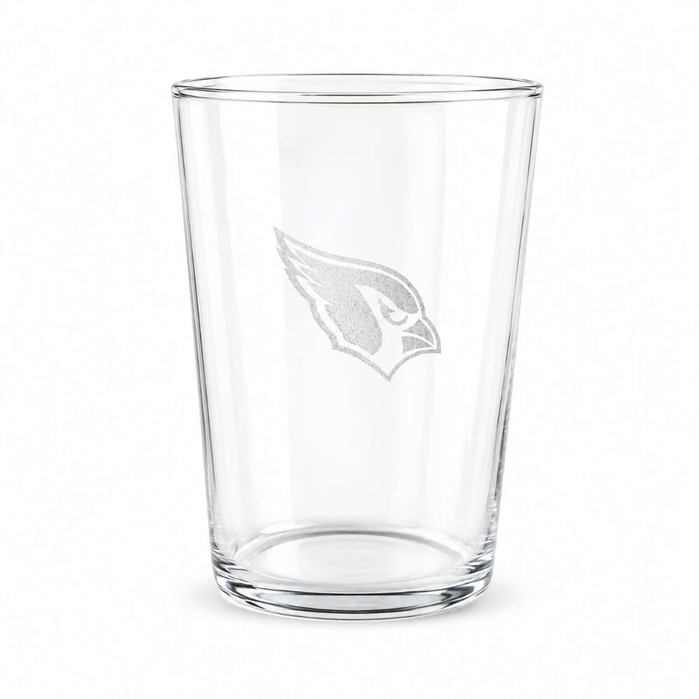 Arizona Cardinals Crate & Barrel Bodega 17oz Highball Glass, Set of 4 with clear glass and team logo
