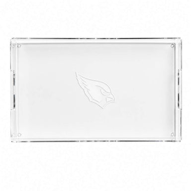 Arizona Cardinals Crate & Barrel NFL Small Rectangle Acrylic Decorative Tray with white acrylic and team branding
