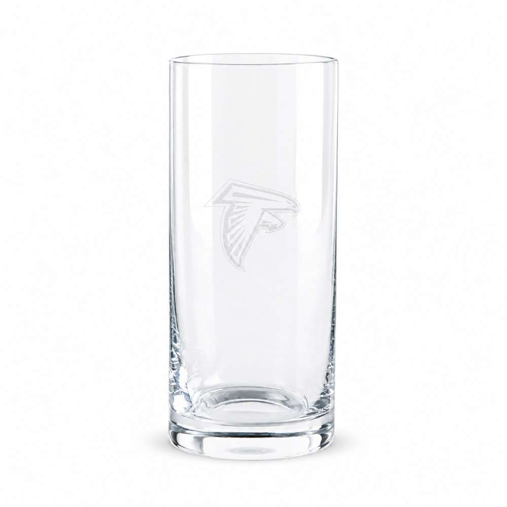 Atlanta Falcons Crate & Barrel Aspen Highball Glass Set with NFL team logo on classic 18 oz glass