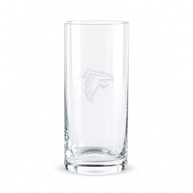 Atlanta Falcons Crate & Barrel Aspen Highball Glass Set with NFL team logo on classic 18 oz glass