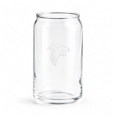 Atlanta Falcons Crate & Barrel Beer Can 16oz Glass, Set of 4 with NFL team logo