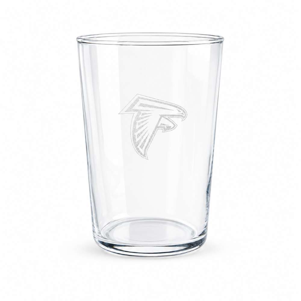 Atlanta Falcons Crate & Barrel Bodega 17oz Highball Glass, Set of 4 with clear glass and team logo