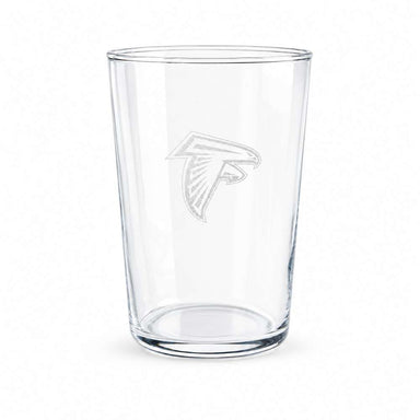 Atlanta Falcons Crate & Barrel Bodega 17oz Highball Glass, Set of 4 with clear glass and team logo