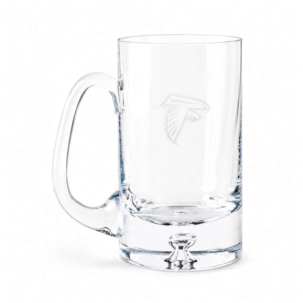 Atlanta Falcons Crate & Barrel Direction 22oz Hand-Blown Beer Mug, Set of 4 hand-blown glass with team logo