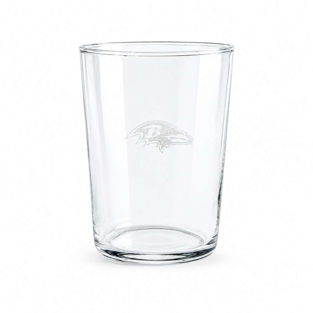 Baltimore Ravens Crate & Barrel Bodega 17oz Highball Glass, Set of 4 with clear glass and team logo