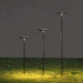 Black Crate & Barrel Zafferano Puck LED Outdoor Solar Lamp in black powdercoat cast aluminum with stainless steel screws and an integrated 3.2W LED bulb, shown in the first alternate view