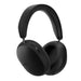 Black Sonos Ace Wireless Headphones with Noise Cancellation angled view of the over-ear headphones showing the padded headband and both earcups on a white background