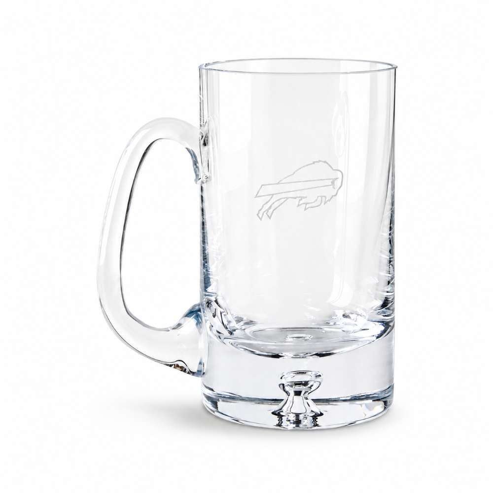 Buffalo Bills Crate & Barrel Direction 22oz Hand-Blown Beer Mug, Set of 4 hand-blown glass with team logo