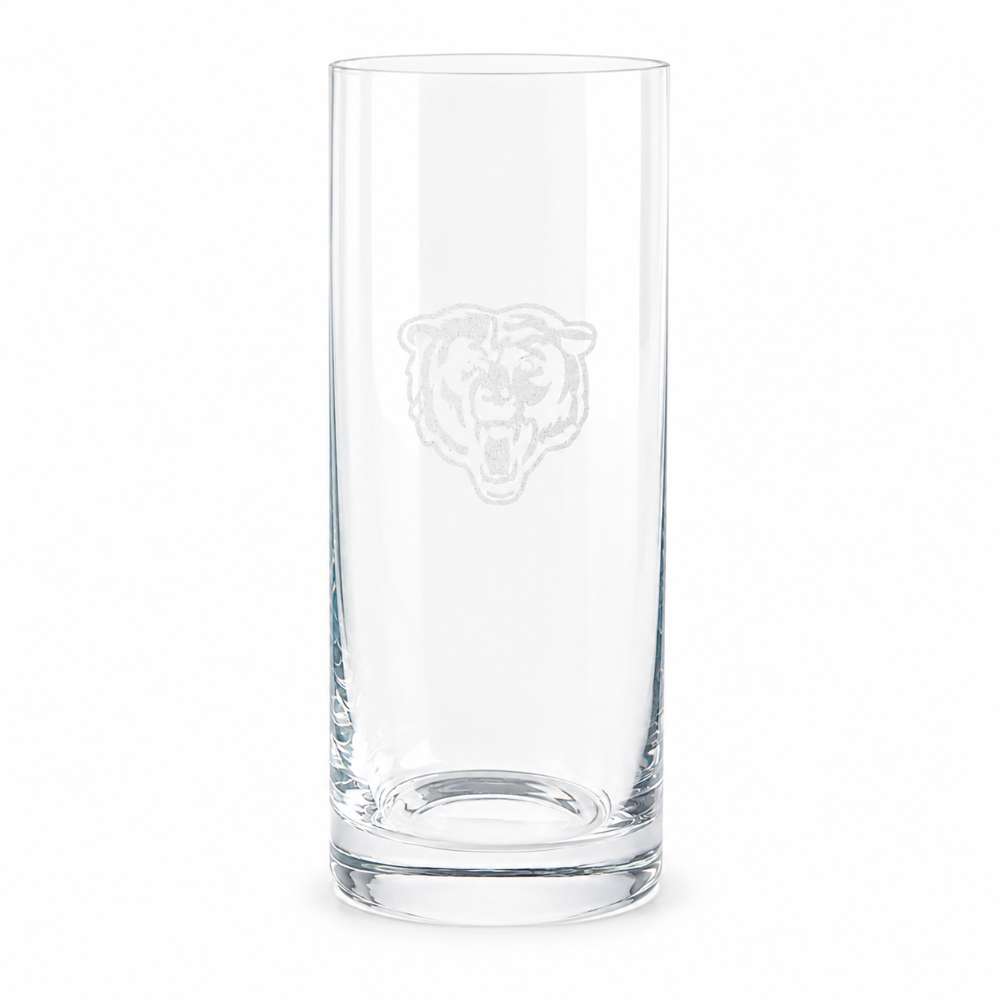 Chicago Bears Crate & Barrel Aspen Highball Glass Set with NFL team logo on classic 18 oz glass