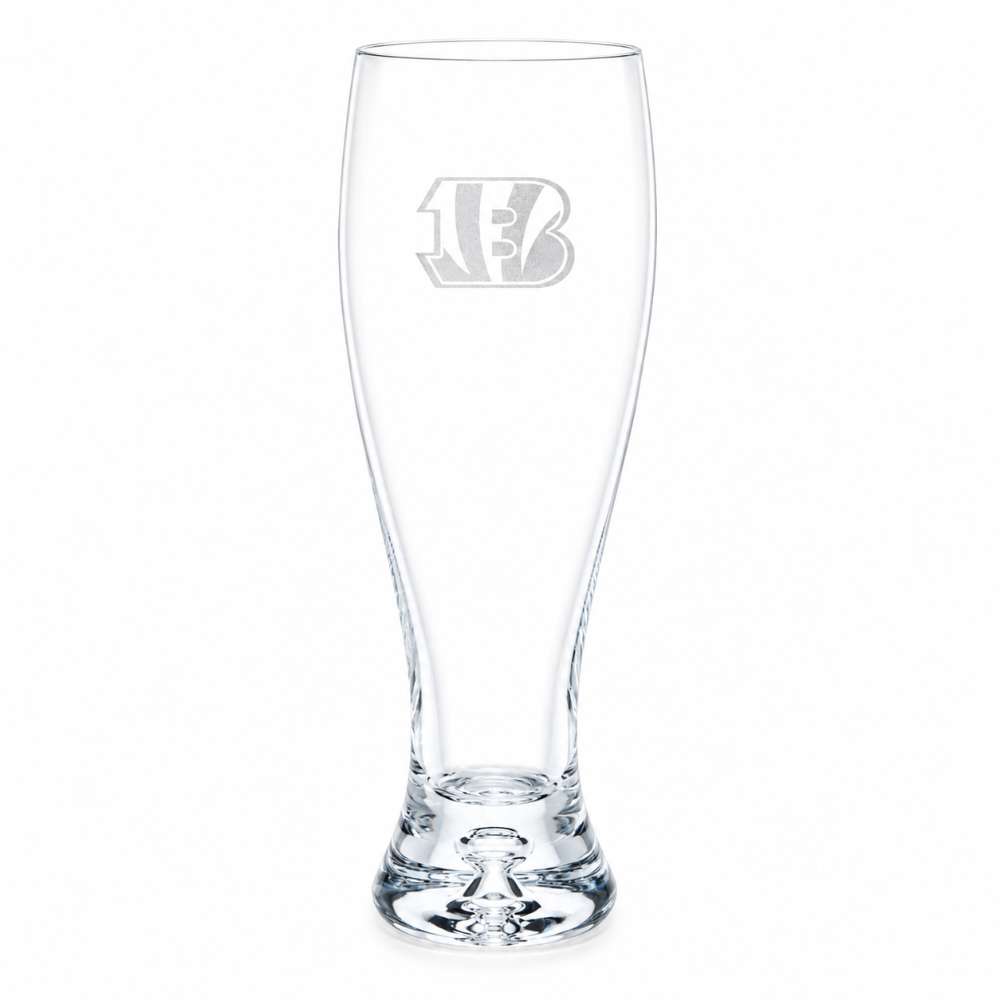 Cincinnati Bengals Crate & Barrel Direction 17oz Hand-Blown Pilsner Beer Glass, Set of 4 hand-blown glass with team logo